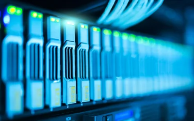 Server racks in a data centre